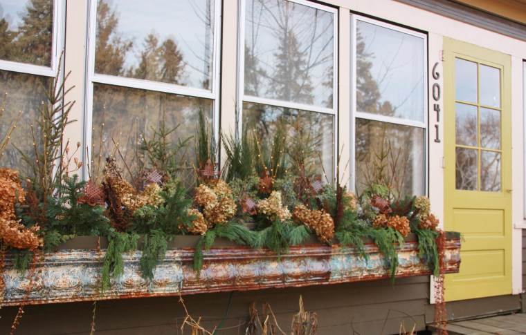 the winter window box.