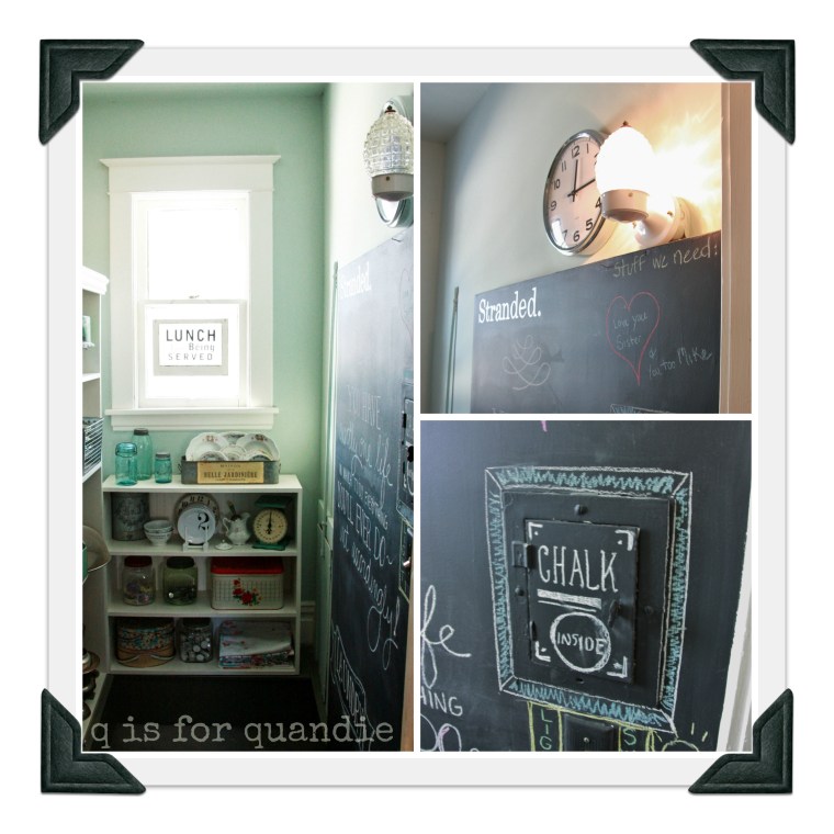 pantry chalkboard collage