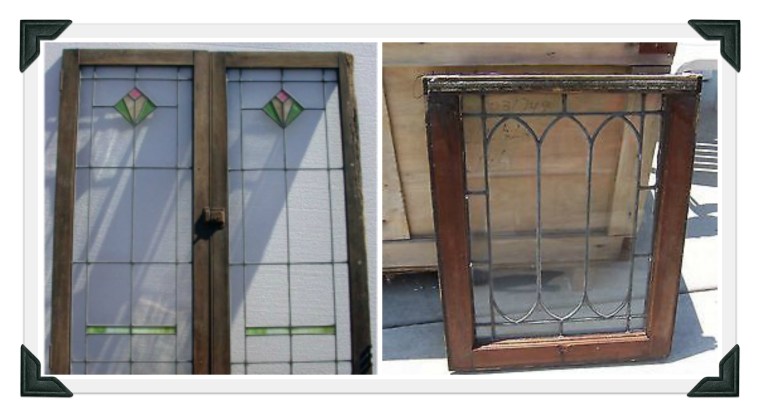 leaded window collage