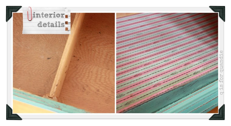 vintage buffet interior details