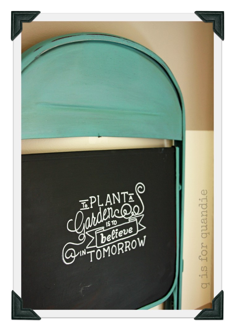 chalkboard chair after