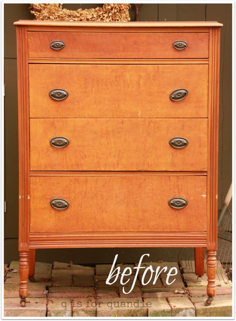 vintage dresser before