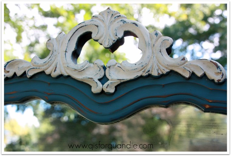 Aubusson dresser mirror detail