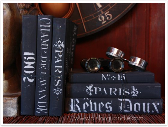 painted and stenciled books