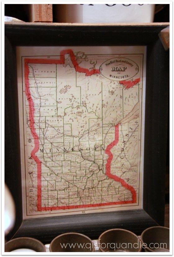 vintage MN map