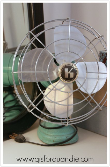 vintage aqua fan