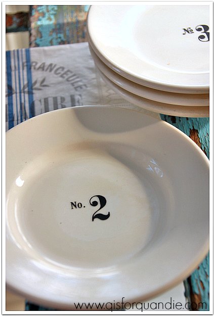 thrift store plates rehabbed