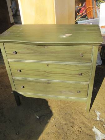 dresser, olive green