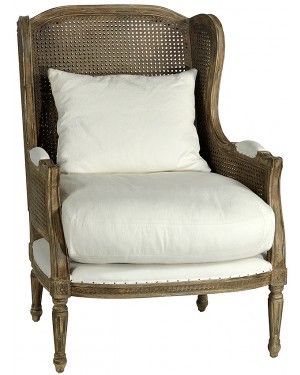 wing back cane chair