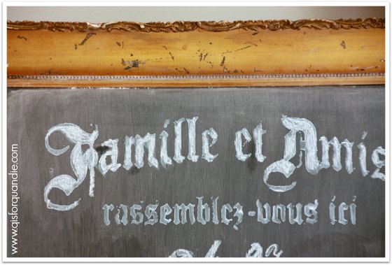 chalk stencil close up