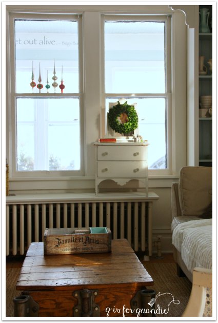 mini dresser in living room