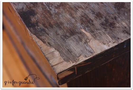 book page veneer damage close up