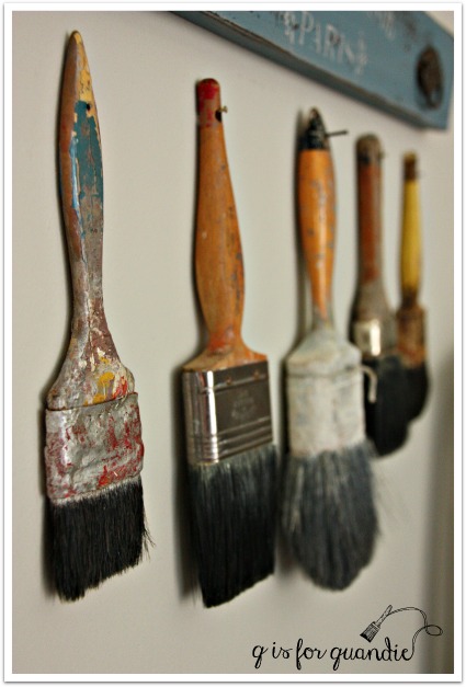 q branch paint brushes close up