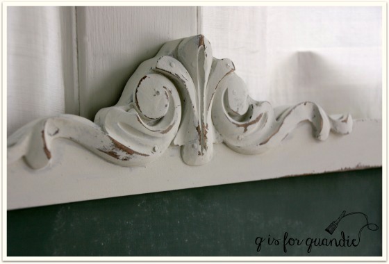 green chalkboard detail