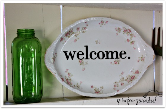 welcome plate