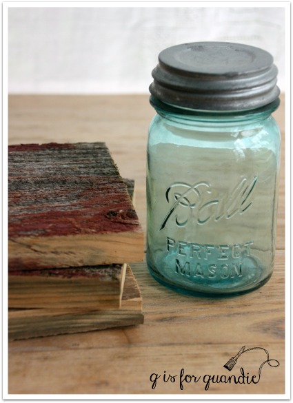 barn wood and ball jar