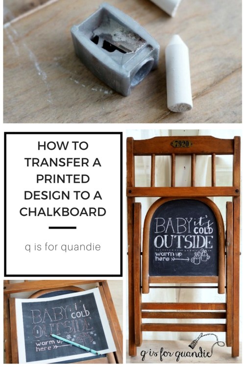 printed design on chalkboard